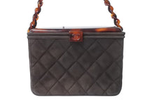 Load image into Gallery viewer, CHANEL シャネル バニティ ハンドバッグ プラチェーン 4番台 スエード キルティング ココマーク ブラウン 良品 中古 4c068189