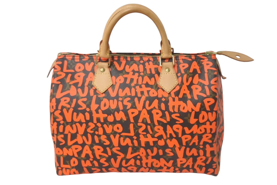 LouisVuitton ルイヴィトン モノグラム グラフィティ スピーディ30 ボストンバッグ M93705 ブラウン オレンジ 美品 中古 4c068205