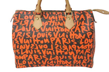 Load image into Gallery viewer, LouisVuitton ルイヴィトン モノグラム グラフィティ スピーディ30 ボストンバッグ M93705 ブラウン オレンジ 美品 中古 4c068205