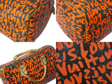 Load image into Gallery viewer, LouisVuitton ルイヴィトン モノグラム グラフィティ スピーディ30 ボストンバッグ M93705 ブラウン オレンジ 美品 中古 4c068205