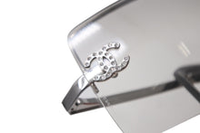 Load image into Gallery viewer, 極美品 CHANEL シャネル サングラス 4092-B c.124/6I サイズ62□15 120 シルバー グレー プラスチック ラインストーン 中古 4c068228