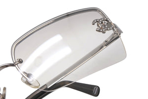 極美品 CHANEL シャネル サングラス 4092-B c.124/6I サイズ62□15 120 シルバー グレー プラスチック ラインストーン 中古 4c068228
