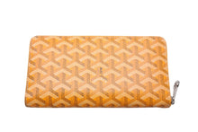 画像をギャラリービューアに読み込む, 極美品 GOYARD ゴヤール マティニョンGM 長財布 ヘリンボーン柄 ラウンドファスナー イエロー 中古 4c068231