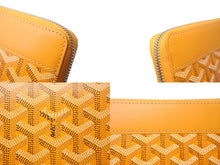画像をギャラリービューアに読み込む, 極美品 GOYARD ゴヤール マティニョンGM 長財布 ヘリンボーン柄 ラウンドファスナー イエロー 中古 4c068231