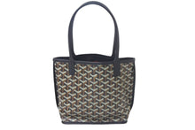 Load image into Gallery viewer, 新品同様 GOYARD ゴヤール アンジュ ミニ ハンドバッグ リバーシブル ミニトートバッグ ブラック PVCコーティングキャンバス 中古 4c068233