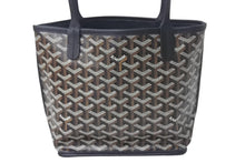 Load image into Gallery viewer, 新品同様 GOYARD ゴヤール アンジュ ミニ ハンドバッグ リバーシブル ミニトートバッグ ブラック PVCコーティングキャンバス 中古 4c068233