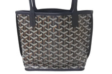 Load image into Gallery viewer, 新品同様 GOYARD ゴヤール アンジュ ミニ ハンドバッグ リバーシブル ミニトートバッグ ブラック PVCコーティングキャンバス 中古 4c068233