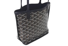 Load image into Gallery viewer, 新品同様 GOYARD ゴヤール アンジュ ミニ ハンドバッグ リバーシブル ミニトートバッグ ブラック PVCコーティングキャンバス 中古 4c068233