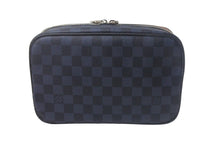 画像をギャラリービューアに読み込む, LOUIS VUITTON ルイヴィトン N60245 トゥルーストワレ GM ダミエコバルト クラッチバッグ ポーチ ネイビー ICチップ 中古 4c068266