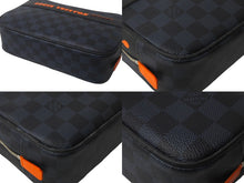 画像をギャラリービューアに読み込む, LOUIS VUITTON ルイヴィトン N60245 トゥルーストワレ GM ダミエコバルト クラッチバッグ ポーチ ネイビー ICチップ 中古 4c068266