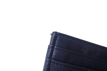 Load image into Gallery viewer, CHANEL シャネル ガブリエル カードケース ラムスキン カーフスキン キルティング ネイビー ブラック ゴールド金具 25番台 美品 中古 4c068268