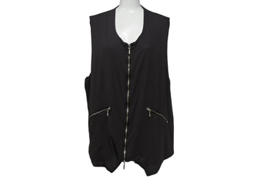 Paul Harnden Shoemakers ポールハーデン jerkin vest silk ジップアップ ブラウン サイズXL 美品 中古 4c068277