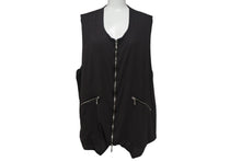 Load image into Gallery viewer, Paul Harnden Shoemakers ポールハーデン jerkin vest silk ジップアップ ブラウン サイズXL 美品 中古 4c068277
