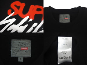 極美品 Supreme シュプリーム Yohjiyamamoto ヨウジヤマモト CrewneckSweat クルーネックスウェット 20FW サイズL ブラック 中古 4c068278 