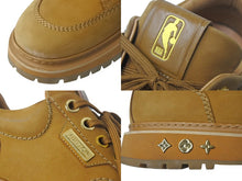 Load image into Gallery viewer, LouisVuitton ルイヴィトン NBA エヌビーエー スニーカー アベス・ライン レザー ブラウン ゴールド金具 サイズ8 1/2 美品 中古 4c068287