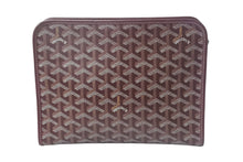 画像をギャラリービューアに読み込む, 極美品 GOYARD ゴヤール ジュバンスMM ポーチ クラッチバッグ ゴヤールディンキャンバス カーフスキン バーガンディ 中古 4c068290