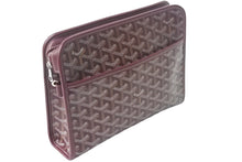 画像をギャラリービューアに読み込む, 極美品 GOYARD ゴヤール ジュバンスMM ポーチ クラッチバッグ ゴヤールディンキャンバス カーフスキン バーガンディ 中古 4c068290