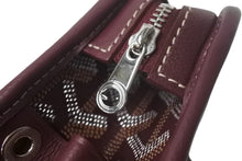 画像をギャラリービューアに読み込む, 極美品 GOYARD ゴヤール ジュバンスMM ポーチ クラッチバッグ ゴヤールディンキャンバス カーフスキン バーガンディ 中古 4c068290