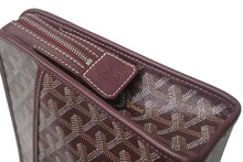 画像をギャラリービューアに読み込む, 極美品 GOYARD ゴヤール ジュバンスMM ポーチ クラッチバッグ ゴヤールディンキャンバス カーフスキン バーガンディ 中古 4c068290