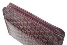 画像をギャラリービューアに読み込む, 極美品 GOYARD ゴヤール ジュバンスMM ポーチ クラッチバッグ ゴヤールディンキャンバス カーフスキン バーガンディ 中古 4c068290