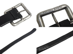 Chrome Hearts クロムハーツ BLT SCRLREC レクタングルスクロール サイズ34 レザーベルト ブラック 美品 中古 4c068292
