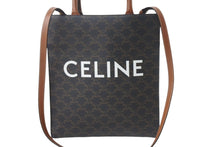 Load image into Gallery viewer, CELINE セリーヌ バーティカルカバ ハンドバッグ 2WAY ブラウン キャンバス カーフスキン トリオンフ 美品 中古 4c068306