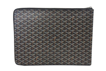 画像をギャラリービューアに読み込む, 極美品 Goyard ゴヤール ソルボンヌ クラッチバッグ セカンドバッグ L字ファスナー コーティングキャンバス レザー ブラック 中古 4c068312