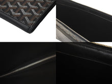 画像をギャラリービューアに読み込む, 極美品 Goyard ゴヤール ソルボンヌ クラッチバッグ セカンドバッグ L字ファスナー コーティングキャンバス レザー ブラック 中古 4c068312