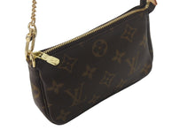 Load image into Gallery viewer, 極美品 LOUIS VUITTON ルイヴィトン モノグラム ミニポシェット アクセソワール アクセサリーポーチ M58009 ブラウン 中古 4c068316