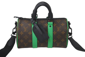 極美品 LOUIS VUITTON ルイヴィトン キーポル・バンドリエール 25 モノグラム・マカサー M46249 中古 4c068319