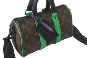 極美品 LOUIS VUITTON ルイヴィトン キーポル・バンドリエール 25 モノグラム・マカサー M46249 中古 4c068319