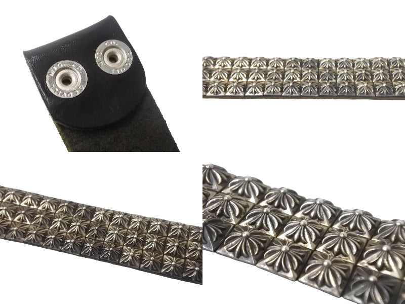CHROME HEARTS クロムハーツ TRIPLE ROW PYRAMID STUDS 3連