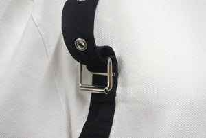 Alexander McQueen アレキサンダーマックイーン ハーネス ストラップ ポロシャツ 626802-QRX33-9000 サイズS 美品 中古 4c068354 