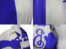 Load image into Gallery viewer, BURBERRY バーバリー Equestrian Knight オープンカラーシャツ 8090011.B7647 サイズXXL ナイロン ブルー ホワイト 美品 中古 4c068355