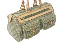 Load image into Gallery viewer, LOUIS VUITTON ルイヴィトン ハンドバッグ デニム ネオスピーディ M95215 モノグラムデニム カーキ ゴールド金具 美品 中古 4c068366