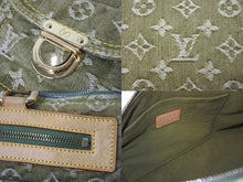 Load image into Gallery viewer, LOUIS VUITTON ルイヴィトン ハンドバッグ デニム ネオスピーディ M95215 モノグラムデニム カーキ ゴールド金具 美品 中古 4c068366