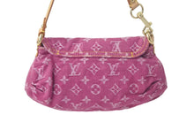 画像をギャラリービューアに読み込む, LOUISVUITTON ルイヴィトン ミニプリーティ フューシャ ワンショルダーバッグ M95216 モノグラムデニム ピンク 美品 中古 4c068367