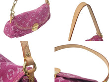 画像をギャラリービューアに読み込む, LOUISVUITTON ルイヴィトン ミニプリーティ フューシャ ワンショルダーバッグ M95216 モノグラムデニム ピンク 美品 中古 4c068367