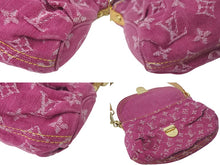 画像をギャラリービューアに読み込む, LOUISVUITTON ルイヴィトン ミニプリーティ フューシャ ワンショルダーバッグ M95216 モノグラムデニム ピンク 美品 中古 4c068367