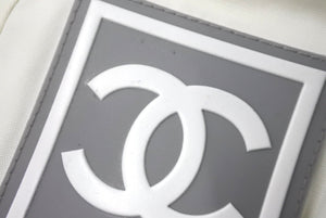 CHANEL シャネル スポーツライン ココマーク ニット帽 ジェニー愛用 ホワイト ベージュ サイズM 美品 中古 4c068370