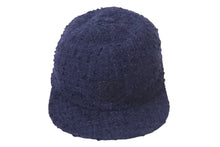 Load image into Gallery viewer, 極美品 CHANEL シャネル 22AW ツイード キャップ ネイビー ココマーク 帽子 ロゴ 小物 サイズL 中古 4c068372