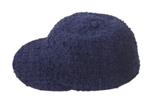 Load image into Gallery viewer, 極美品 CHANEL シャネル 22AW ツイード キャップ ネイビー ココマーク 帽子 ロゴ 小物 サイズL 中古 4c068372