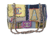 Load image into Gallery viewer, 極美品 CHANEL シャネル チェーン ショルダーバッグ 14番台 ココマーク パッチワーク マルチカラー ツイード シルバー金具 中古 4c068378