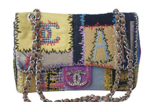 Load image into Gallery viewer, 極美品 CHANEL シャネル チェーン ショルダーバッグ 14番台 ココマーク パッチワーク マルチカラー ツイード シルバー金具 中古 4c068378