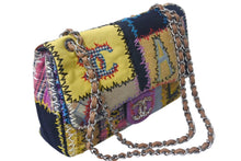 Load image into Gallery viewer, 極美品 CHANEL シャネル チェーン ショルダーバッグ 14番台 ココマーク パッチワーク マルチカラー ツイード シルバー金具 中古 4c068378