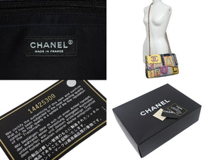 極美品 CHANEL シャネル チェーン ショルダーバッグ 14番台 ココマーク パッチワーク マルチカラー ツイード シルバー金具 中古 4c068378