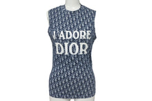 画像をギャラリービューアに読み込む, Christian Dior クリスチャンディオール J&#39;ADORE ジャドール タンクトップ トロッター 3E16155301 サイズ36 ネイビー ホワイト 美品 中古 4c068386