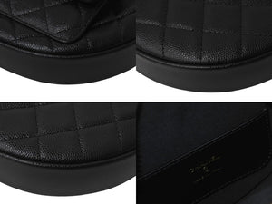 新品未使用 CHANEL シャネル キャビアスキン ハンドバッグ シリアルランダム ブラック ゴールド金具 中古 4c068392