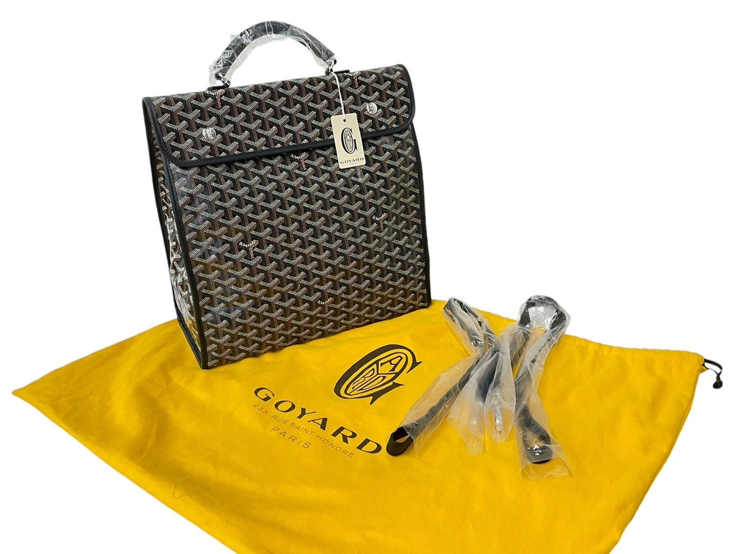 新品未使用 GOYARD ゴヤール サンレジェ バックパック リュック STLEGEMMLTY01CG01P ブラック シルバー金具 中古 4c068394