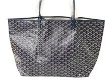 画像をギャラリービューアに読み込む, 新品未使用 GOYARD ゴヤール サンルイGM トートバッグ STLOUIGMLTY12CL12P PVC レザー ヘリンボーン ネイビー 中古 4c068396